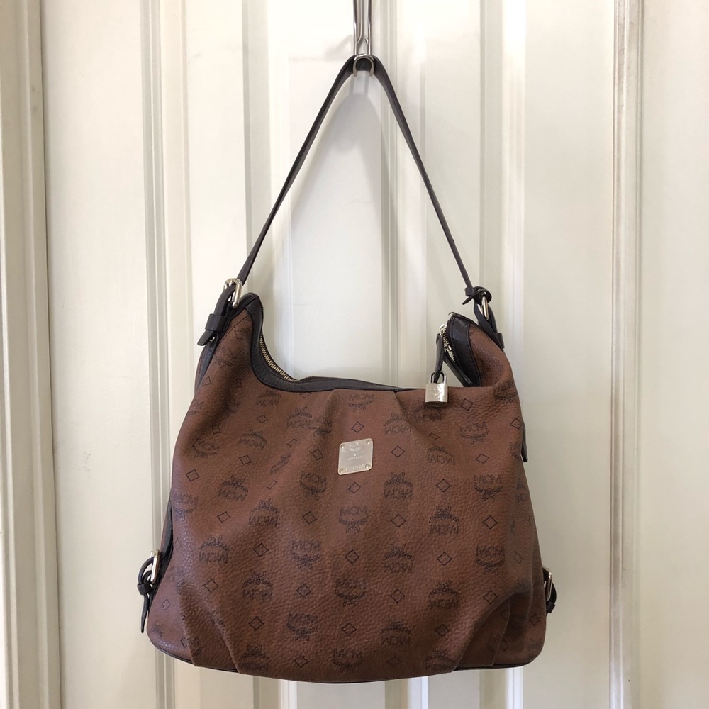 MCM München lovely chocolate Visetos hobo shopper - Picture 3 of 8